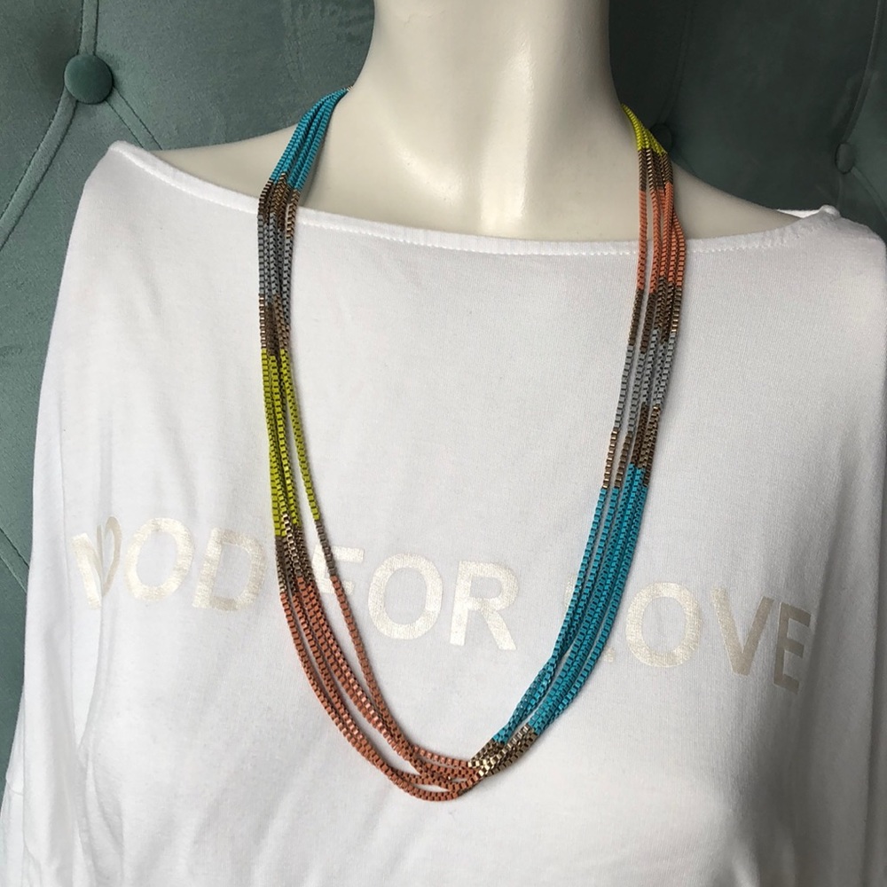 4/$25🛍 Multi Color Layered Statement Necklace
